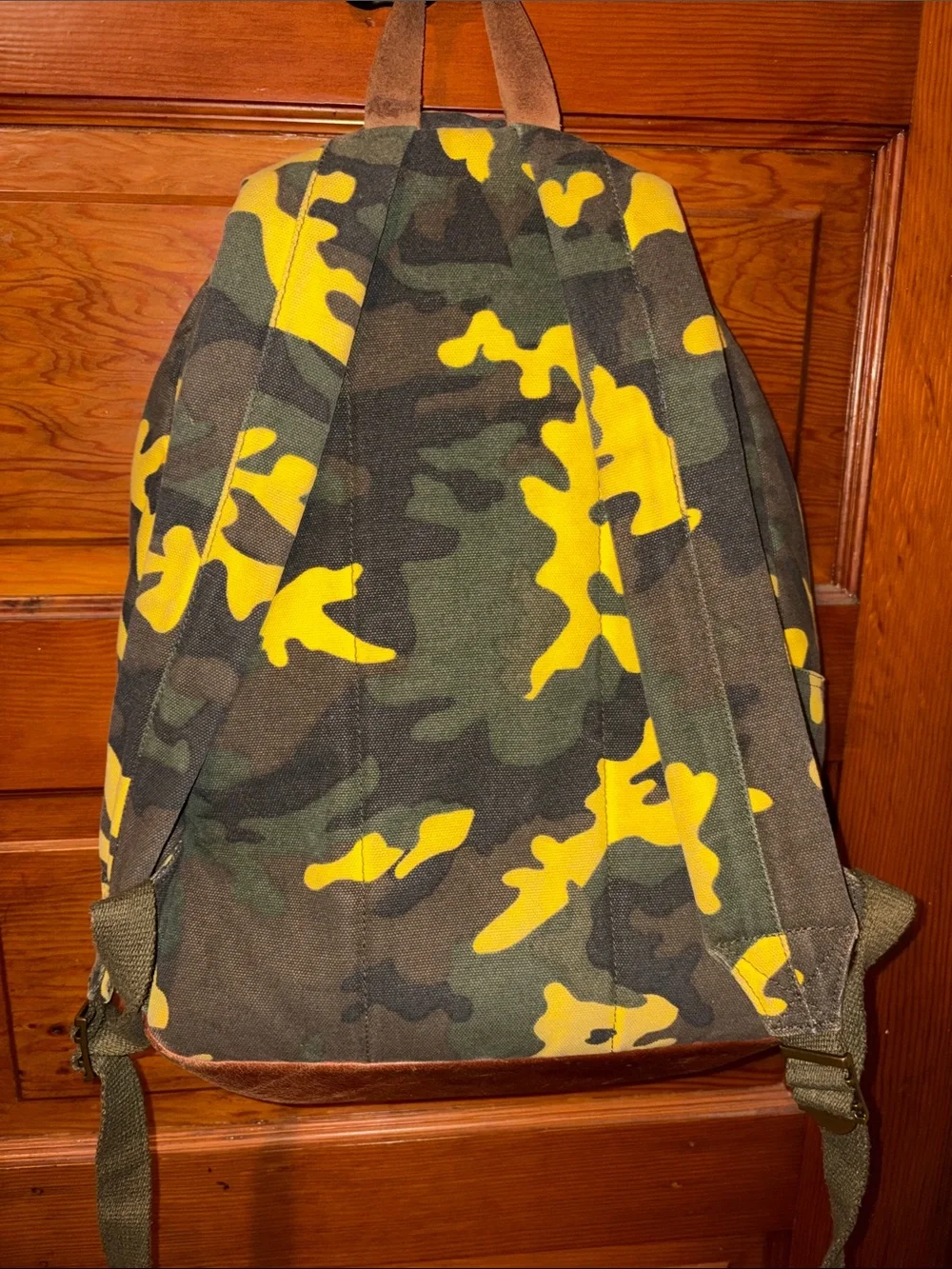 Polo by Ralph Lauren Yellow & Green Camo Patch Backpack